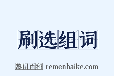 刷选组词是什么意思的图片